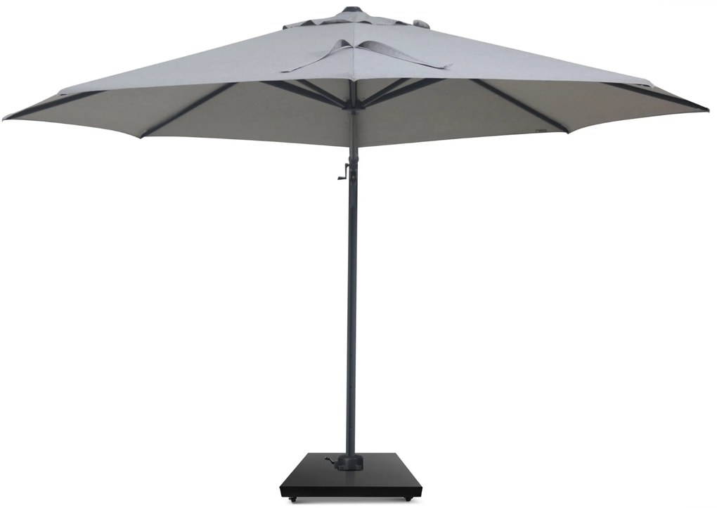 Zweefparasol 3.5m S2 Excellent (incl. voet + hoes) Grijs-antraciet Camello Luna