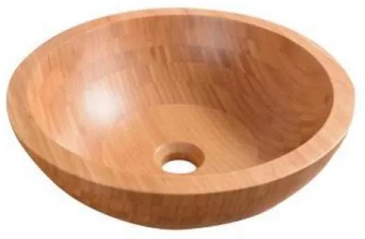 Saniclass Pesca Bamboo Waskom 40.6x40.6x14cm Rond Bamboe Hout BMBS-N102