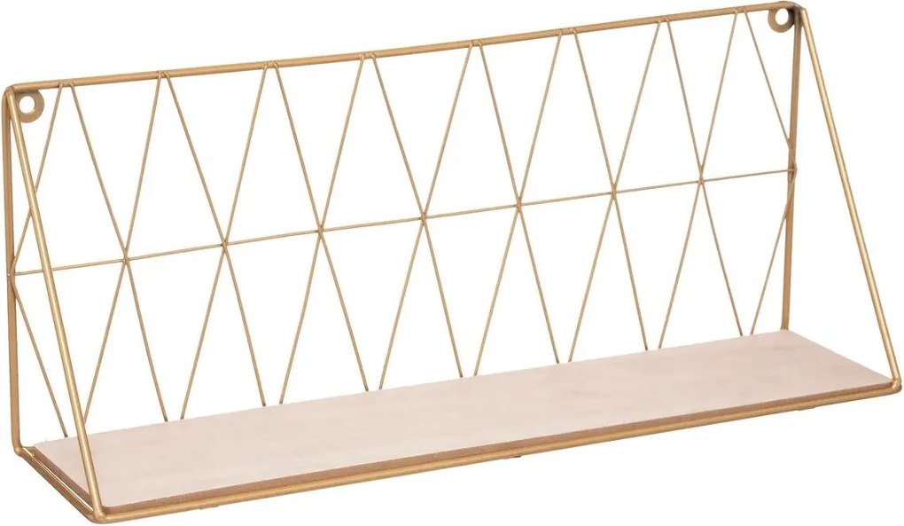 Atmosphera wandplank Anna - Gouden draadframe L 48 cm