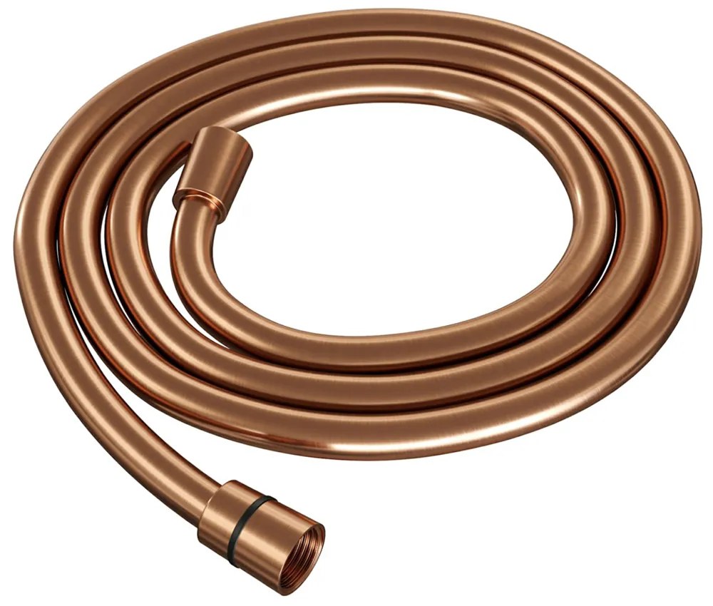 Brauer Copper Edition complete inbouw regendouche met staafhanddouche, gebogen wandarm en hoofddouche 30cm set 4 koper geborsteld PVD