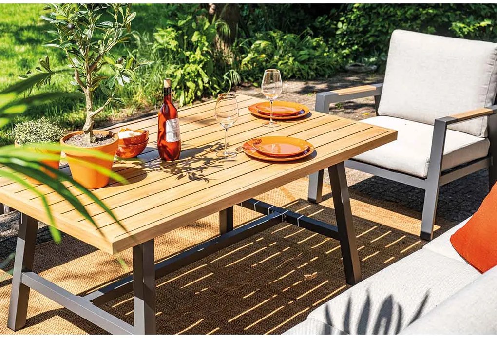Garden Impressions Lissabon lounge dining set 5-delig stoel-bank - valley sand