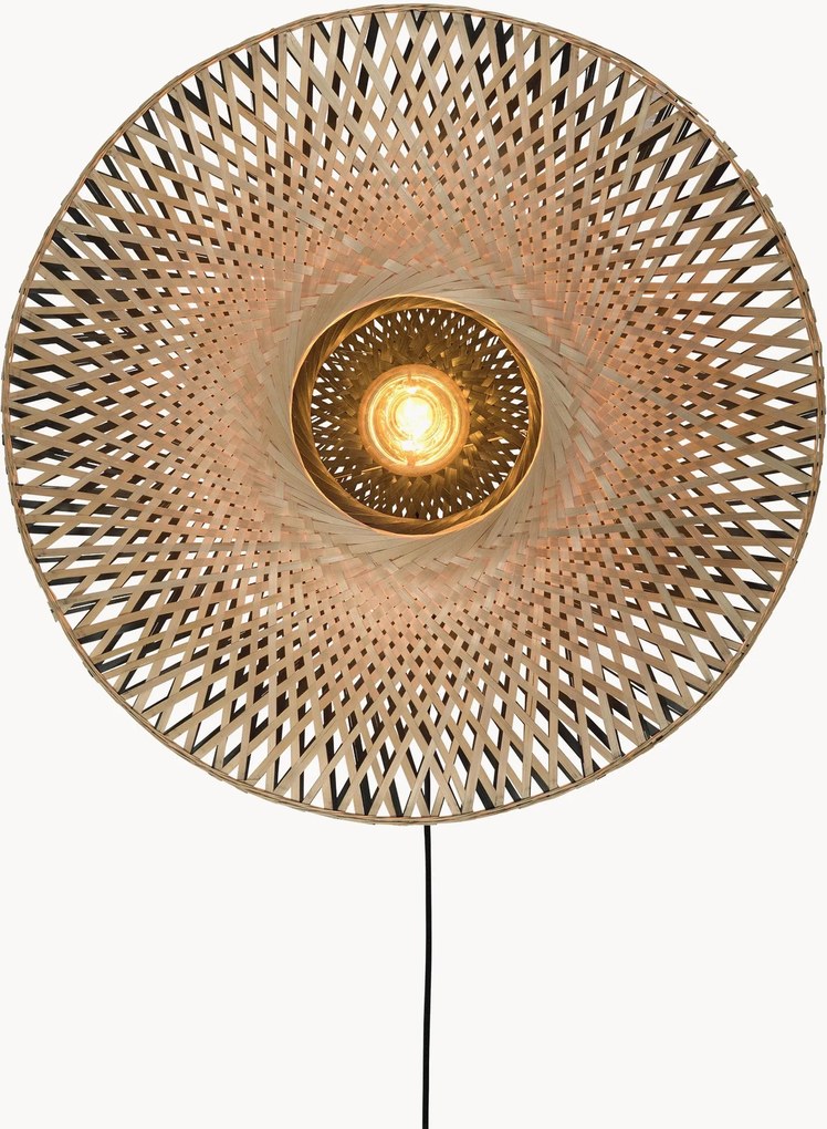 Wandlamp Kalimantan van bamboehout