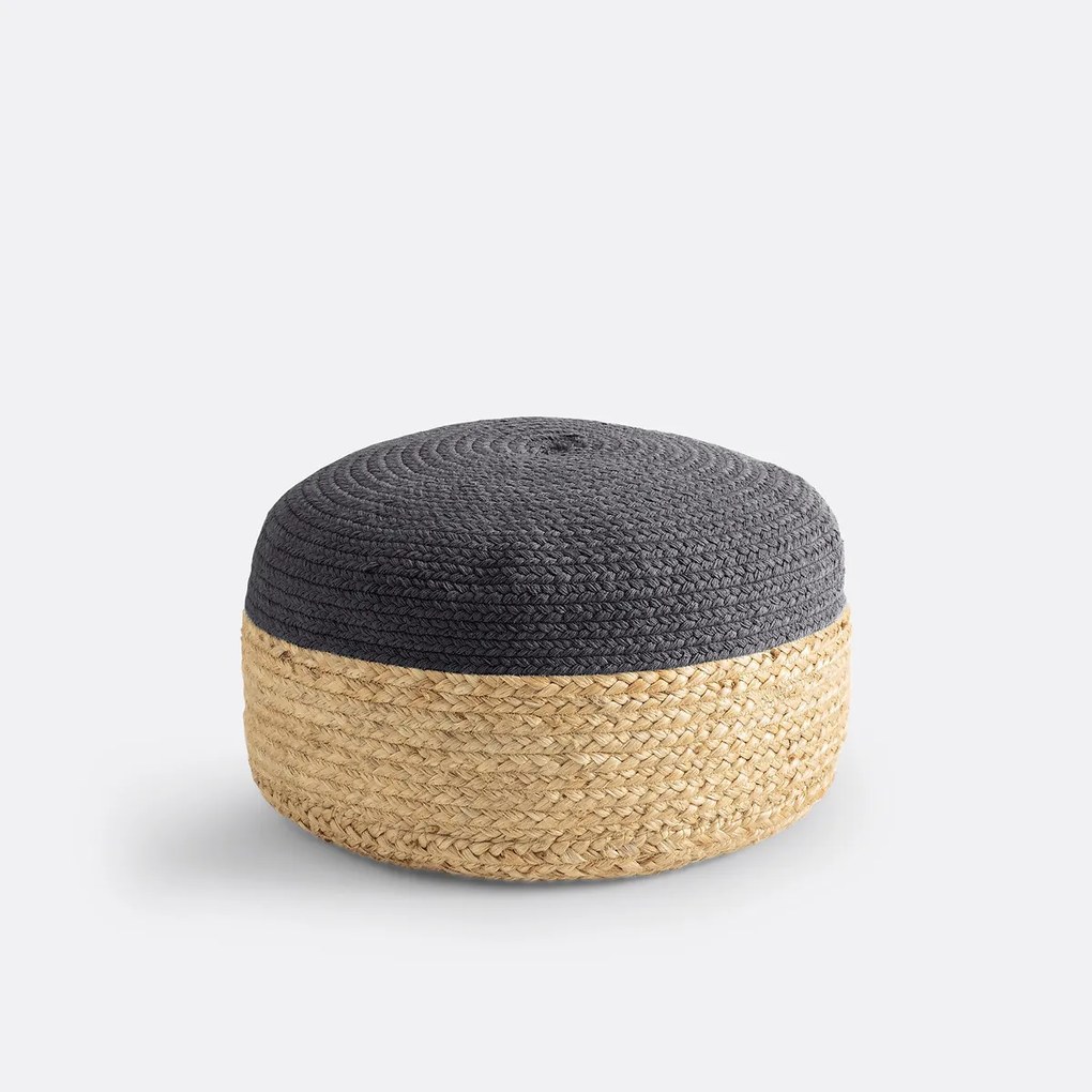 Bicolor poef in jute Popayan