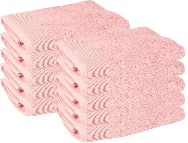 Presence 10-PACK Presence Handdoeken 50 x 100 cm - Roze