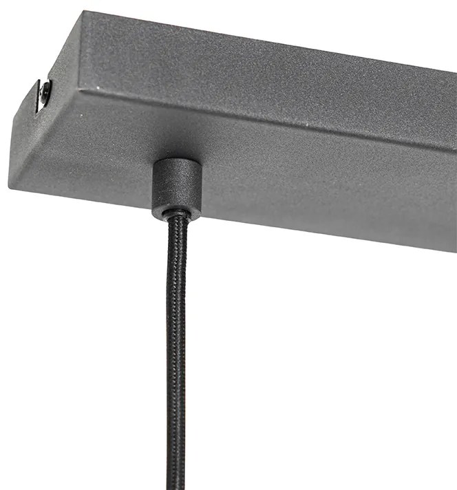 Moderne hanglamp zwart 4-lichts - Saffira