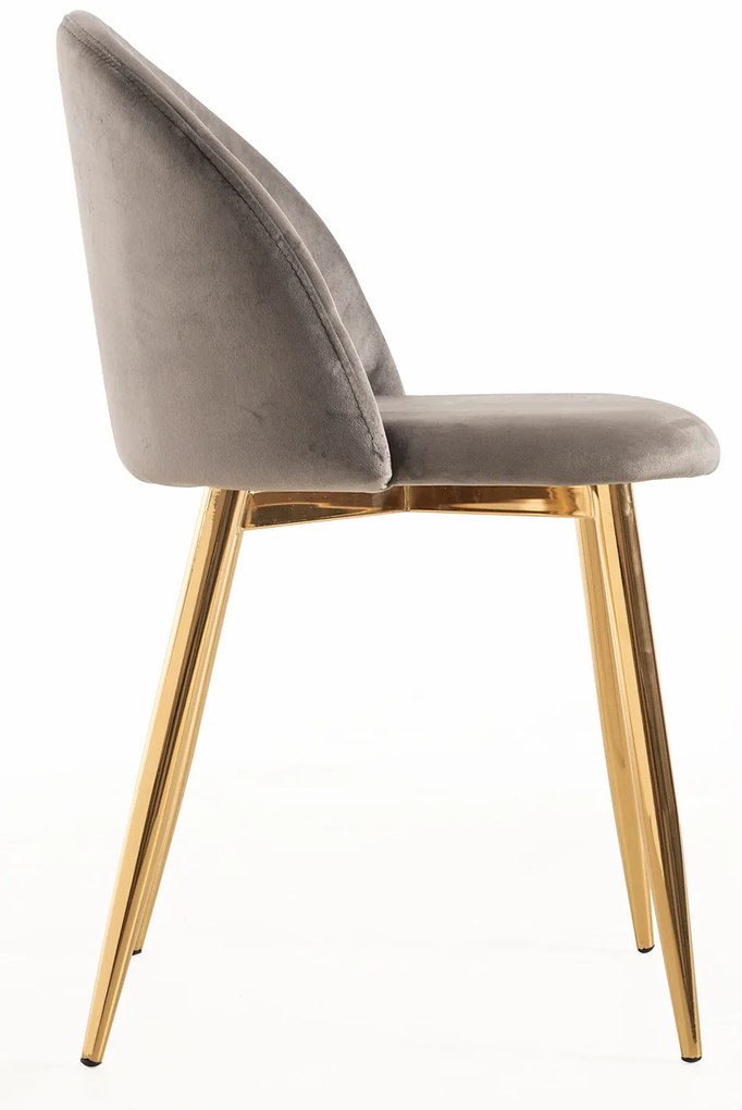 Vint fluwelen Gouden Stoel