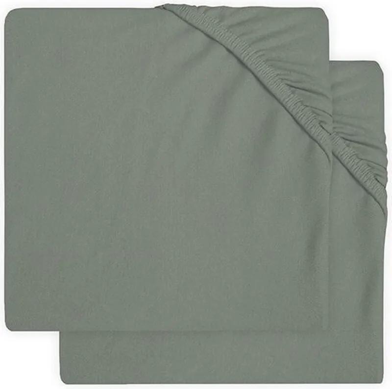 Jersey hoeslaken 2-pak as green 75x95 cm