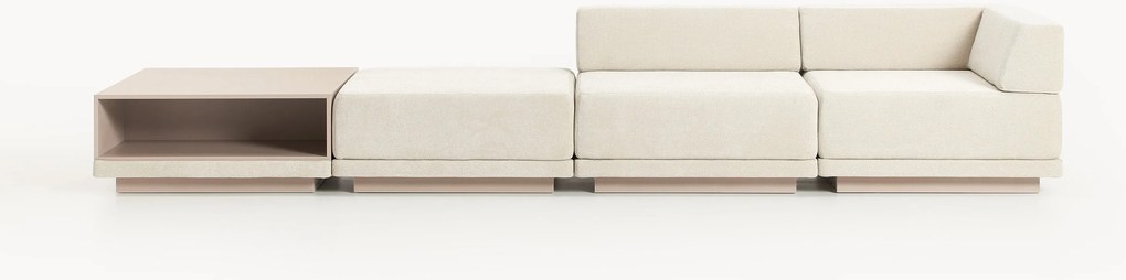 Modulaire bank Colin (4-zits) met salontafel & poef