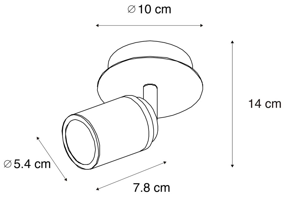 Moderne badkamer spot messing IP44 - Ducha