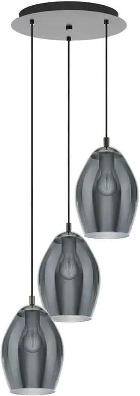 EGLO hanglamp 3-lichts Estanys - zwart - Leen Bakker