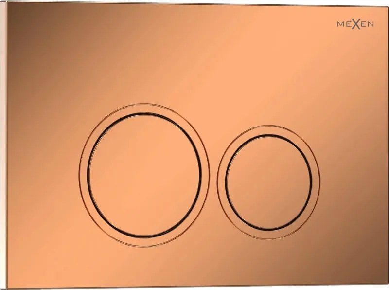 Mexen Tex 01 spoelknop, glanzend roze goud - 6101-09