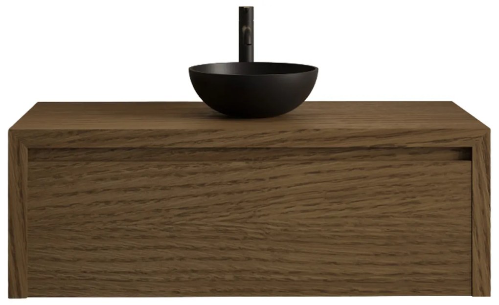 Gliss Design Ares badmeubel 100cm castle brown zonder waskom