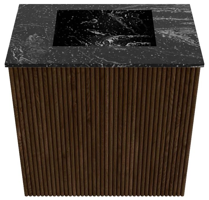 Mondiaz Joya DLux 40cm toiletmeubel walnut met wastafel faye midden zonder kraangat lava