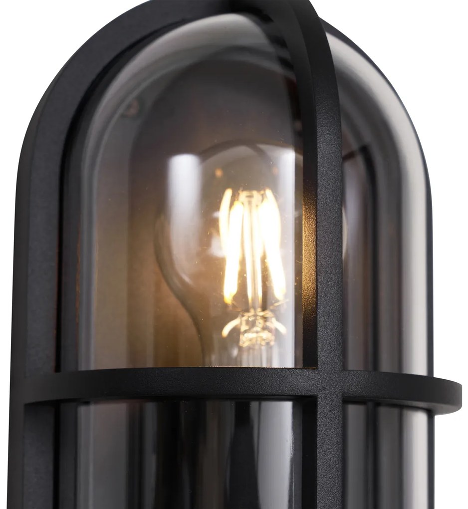 Buiten wandlamp zwart ovaal IP65 - Target Industriele / Industrie / Industrial E27 IP65 Buitenverlichting