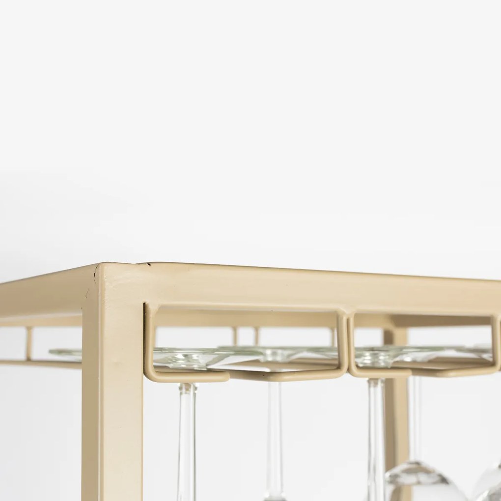 Zuiver Cantor S Beige Wijnrek Metaal - 48x35x180cm.