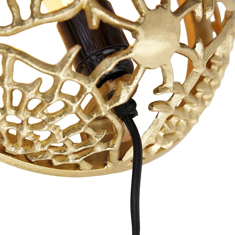 Art deco wandlamp goud - Maro
