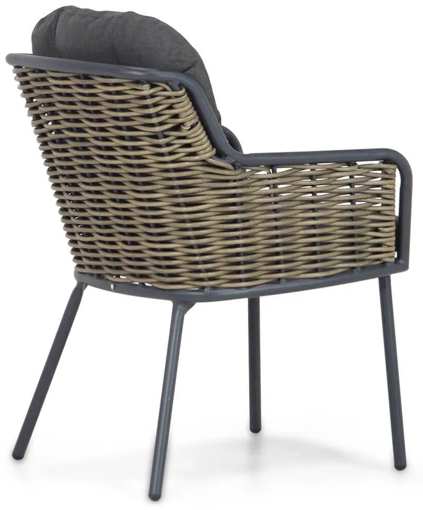 Tuinset 4 personen 180 cm Aluminium/wicker Grijs Santika Furniture Santika