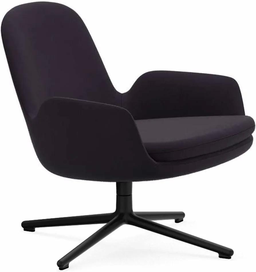 Normann Copenhagen Era Lounge Chair Low Swivel fauteuil met zwart onderstel Fame 64055