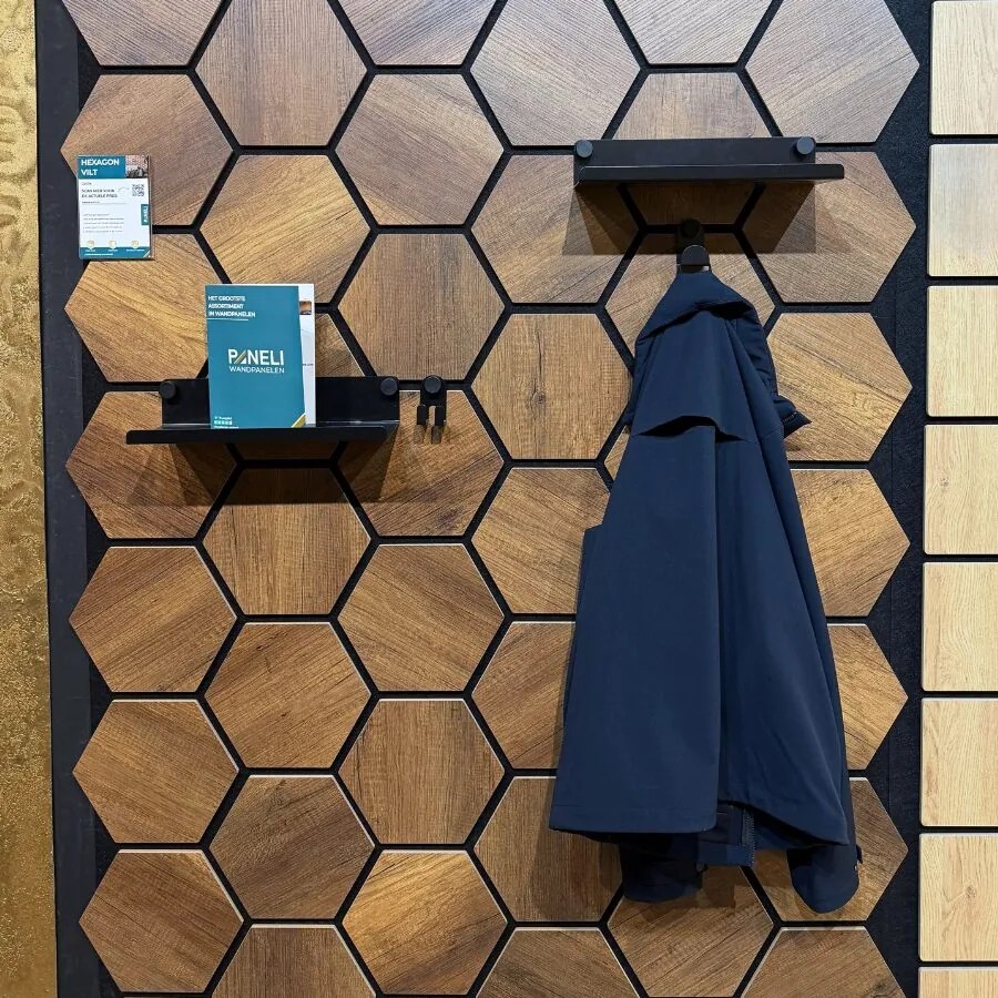 Wandplank Zwart Smal 35cm