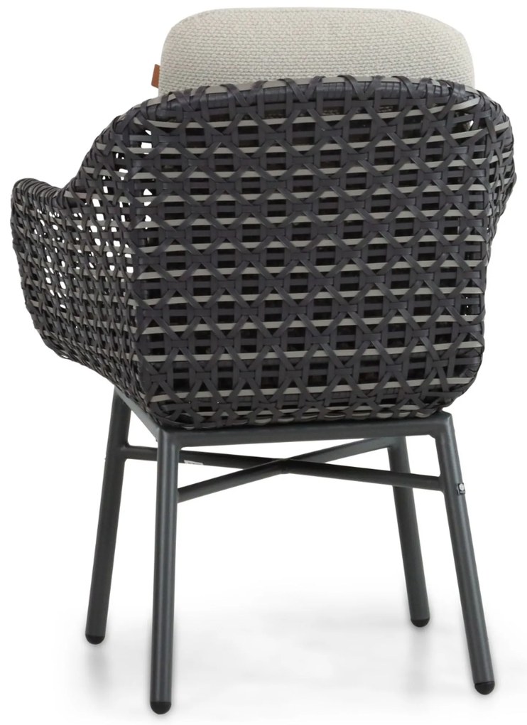 Tuinstoel Aluminium/wicker Grijs-antraciet Santika Yovan