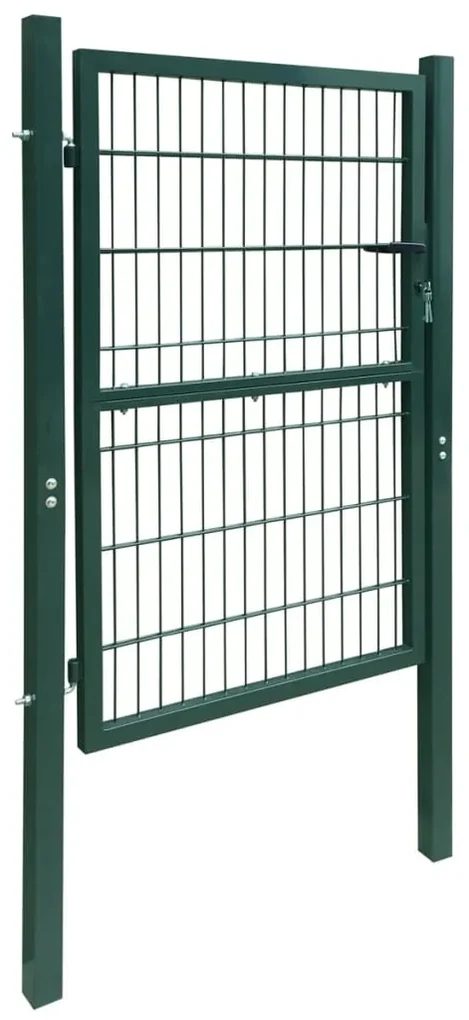 vidaXL Poort dubbelstaafmat (enkel) 106x170 cm groen