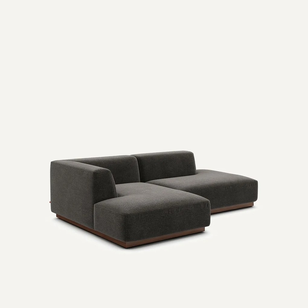 Linker hoekbank chenille fluweel, Jacopo