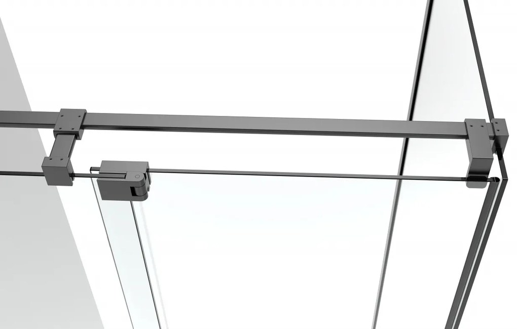 Van Rijn ST08 douchedeur met rookglas 105-115cm zwart