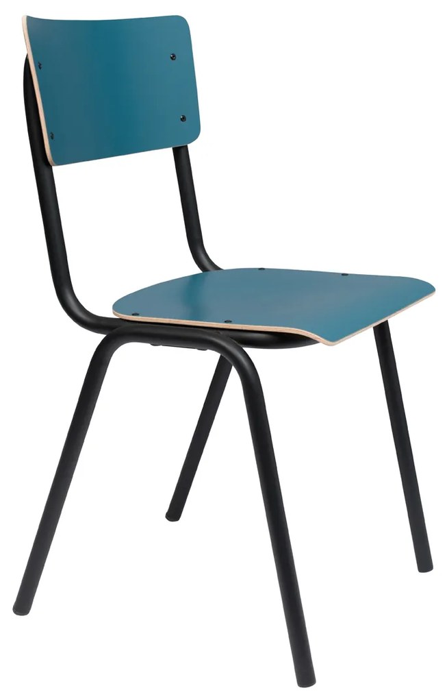 Zuiver Back To School Matte Retro Stoel Mat Petrol