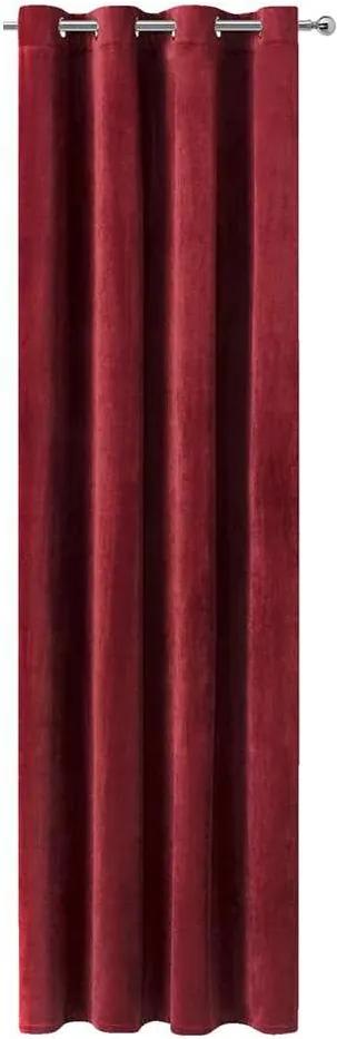 Gordijn Ruby - french velvet burgundy - 250x140 cm (1 stuk) - Leen Bakker