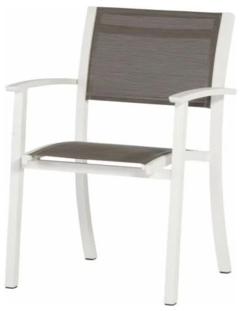 4 Seasons Outdoor | Ricci stoel mocca *showroommodel  Tuinstoel    Wit weerbestendig