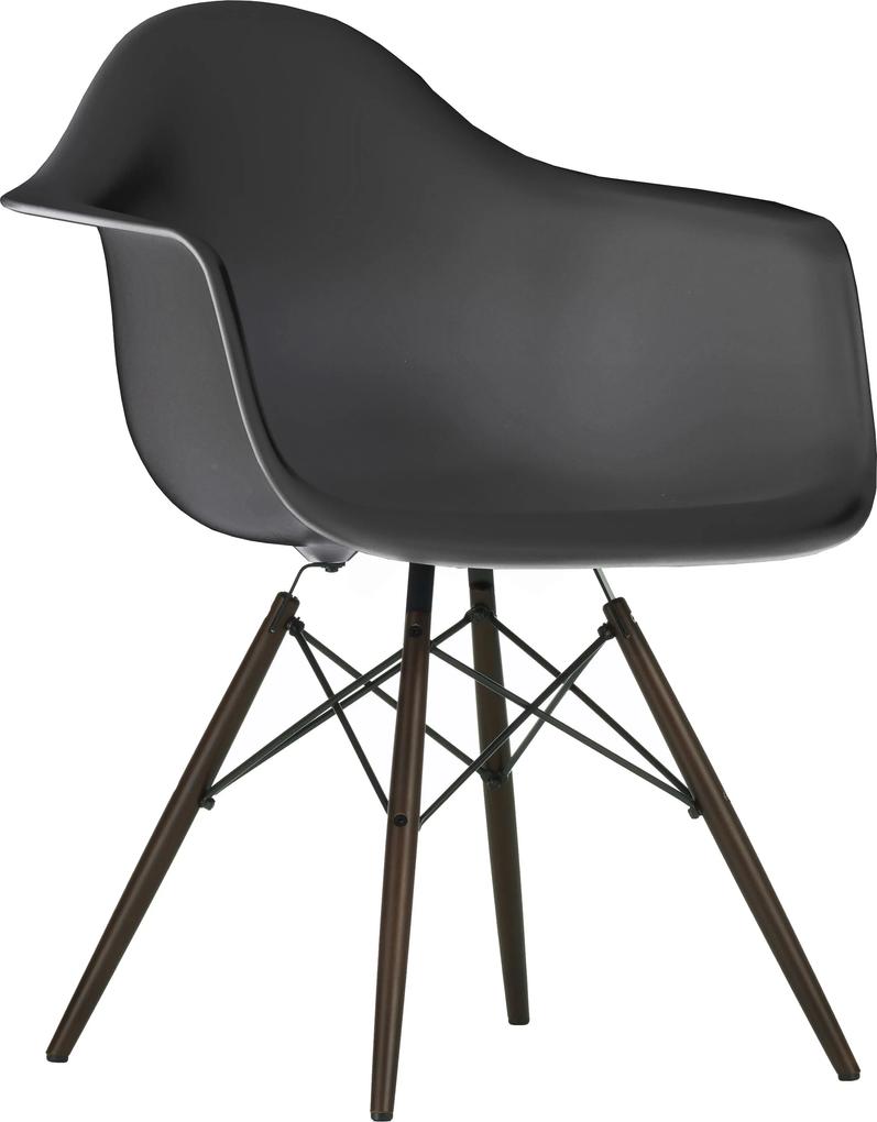 Vitra Eames DAW stoel met zwart esdoorn onderstel
