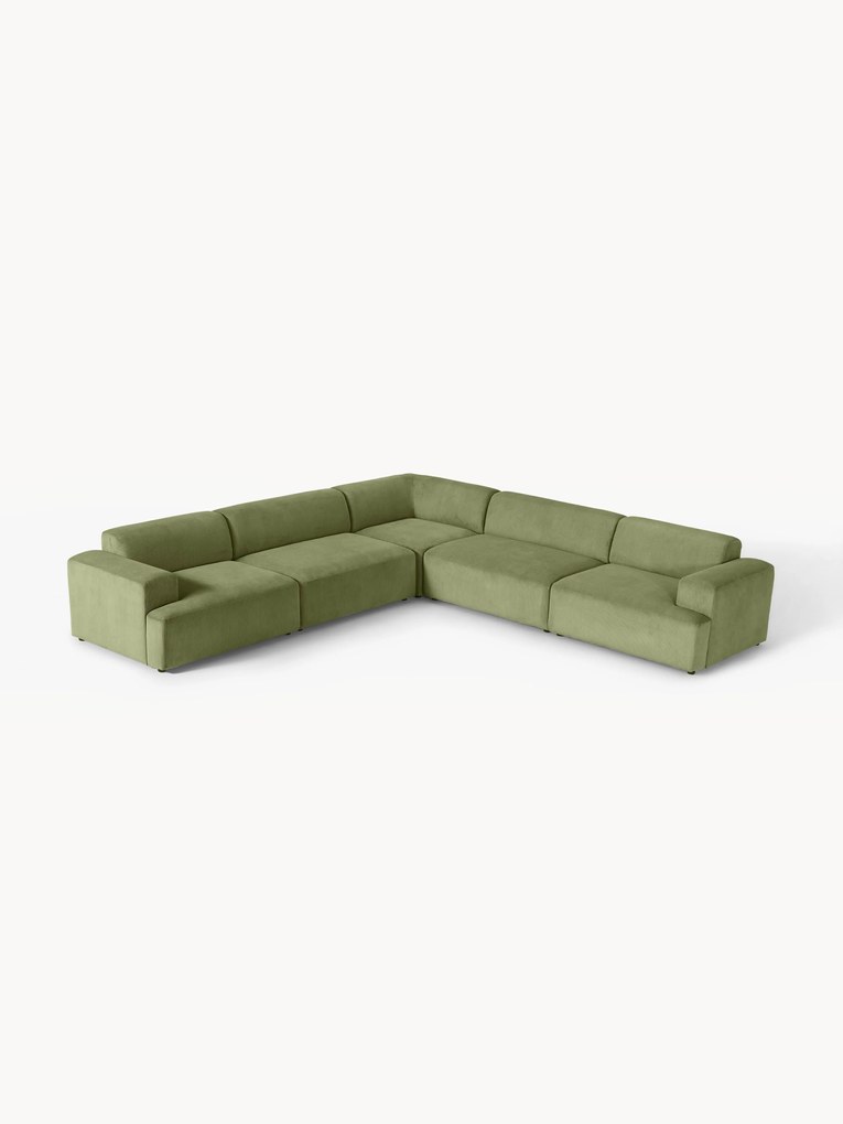 Corduroy hoekbank Melva (4-zits)