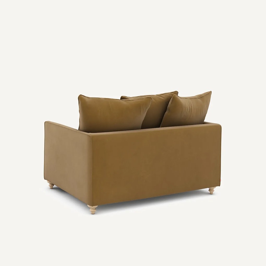 2-zits slaapbank van linnen fluweel, LAZARE