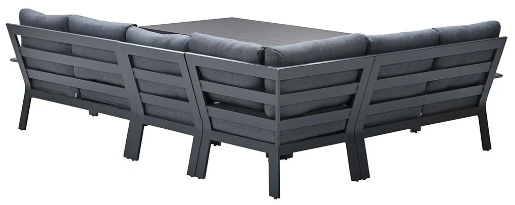 Garden Impressions Camilo lounge dining set 6-delig links - donker grijs