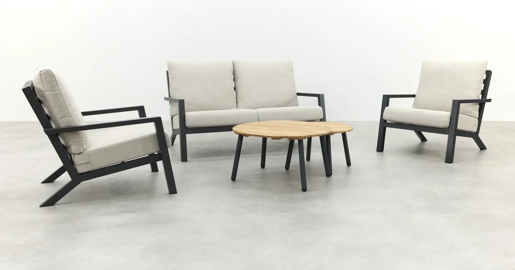 Boston/Mindo stoel - 2-zitsbank loungeset - 5-delig