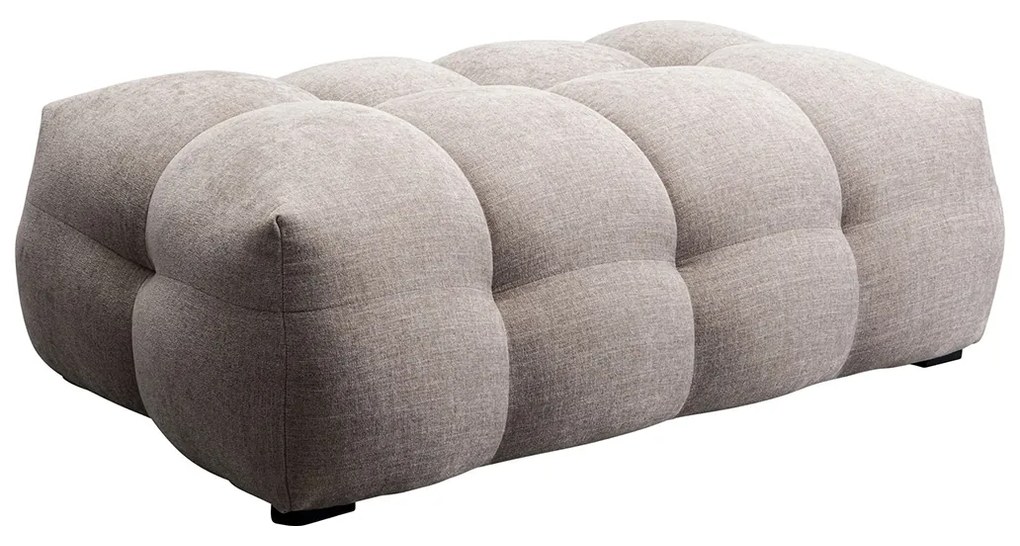 Kare Design Salamanca Velvet Poef Grijs Gecapitonneerd