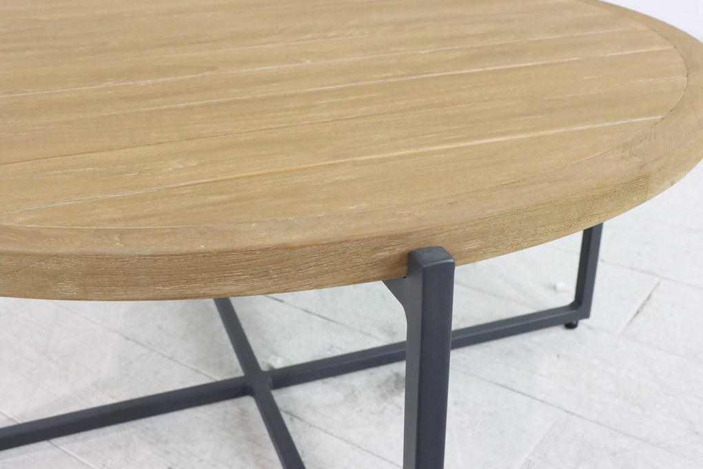 Stoel en Bank Loungeset 5 personen Aluminium/Teak Grijs Apple Bee Condor