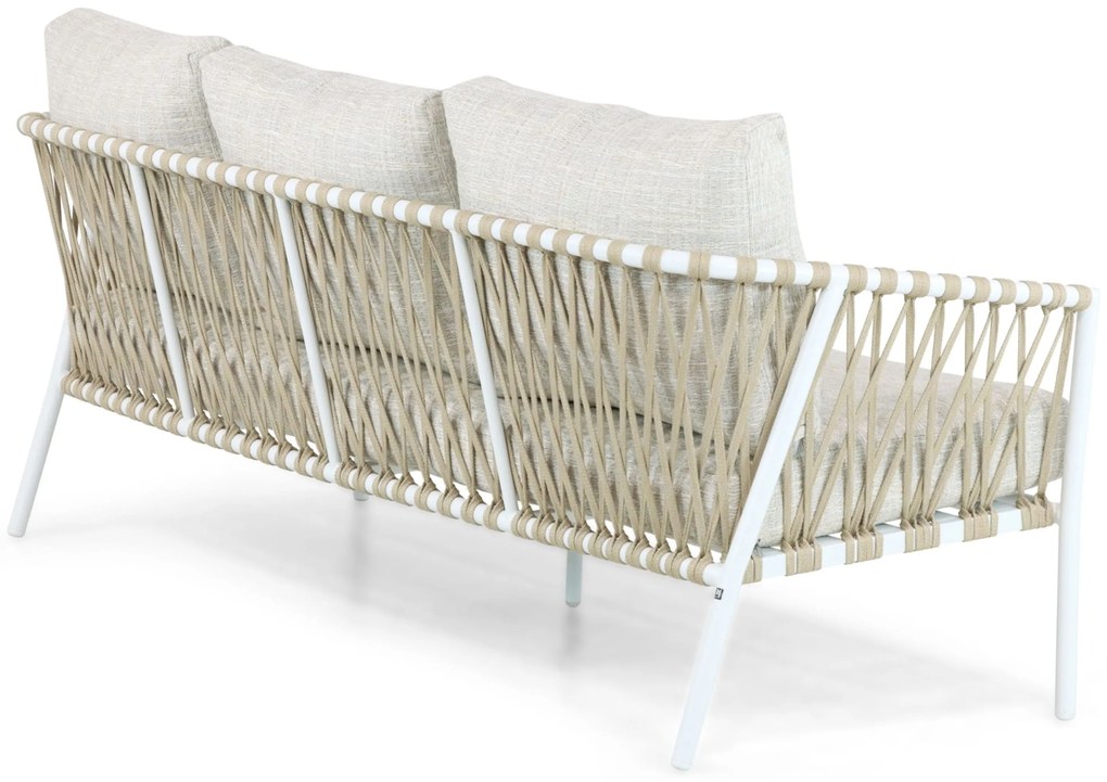 Stoel en Bank Loungeset 5 personen Aluminium/rope Wit  Lifestyle Garden Furniture Feraro