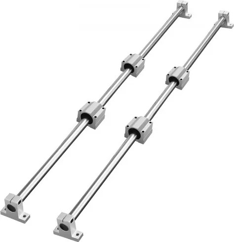 VEVOR Lineaire geleiderailset, SFC20 1200 mm, 2 stuks 47,2 in/1200 mm SFC20 geleiderails, 4 stuks SC20 glijblokken, 4 stuks railsteunen, lineaire rails en lagerset voor geautomatiseerde machines, CNC doe-het-zelfproject
