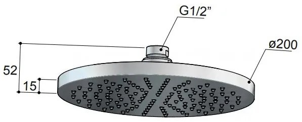 Hotbath Cobber hoofddouche 20cm messing geborsteld PVD