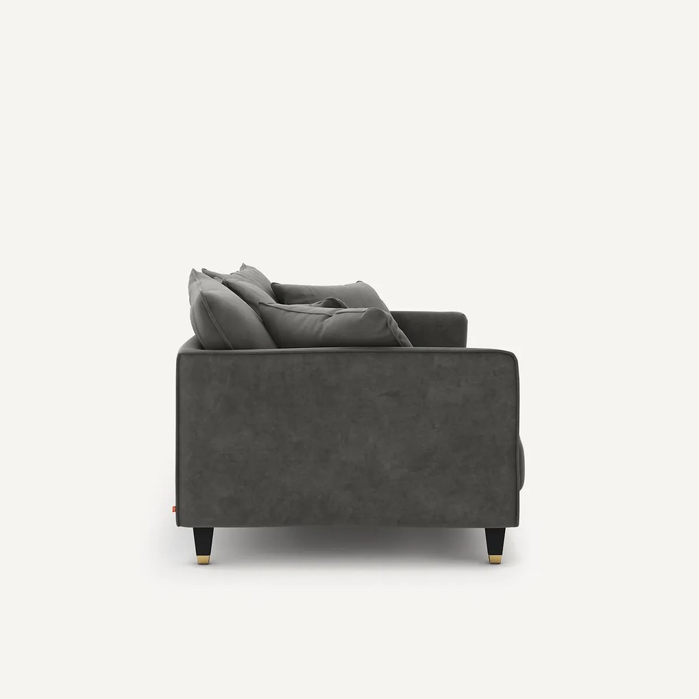 3-zits compacte fluwelen bank, Lazare