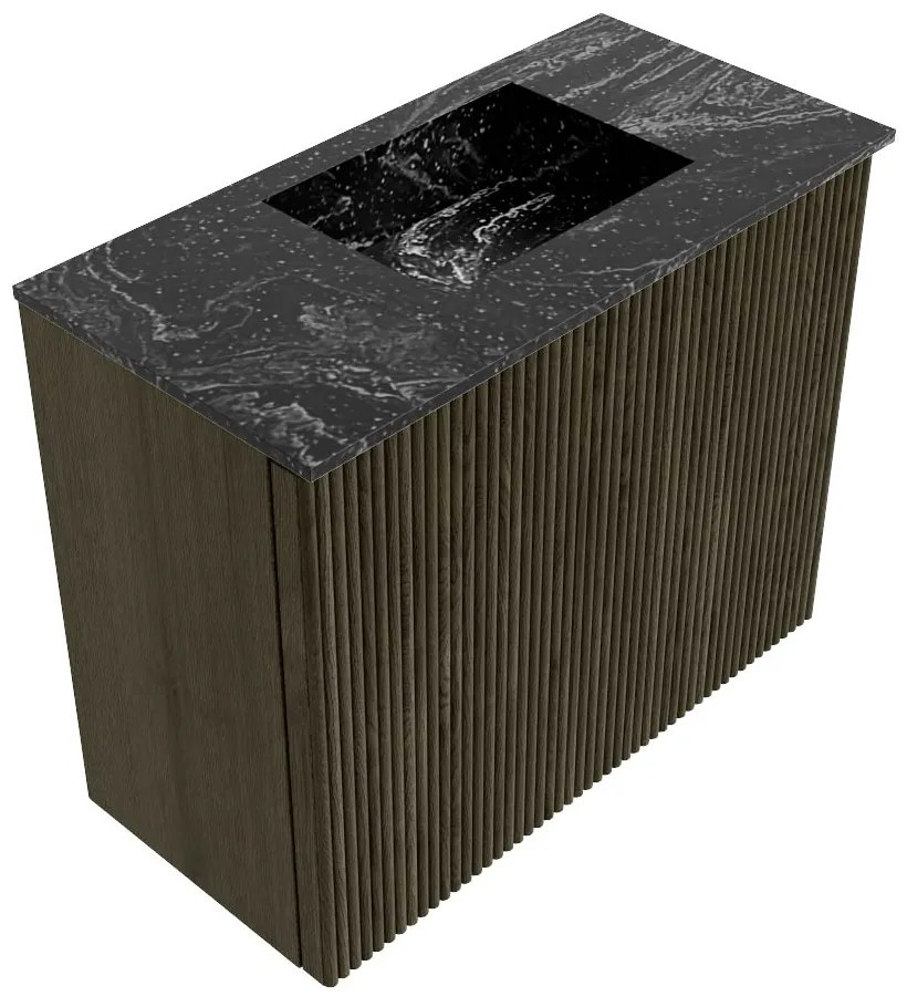Mondiaz Joya DLux 50cm toiletmeubel shadow met wastafel faye rechts zonder kraangat lava
