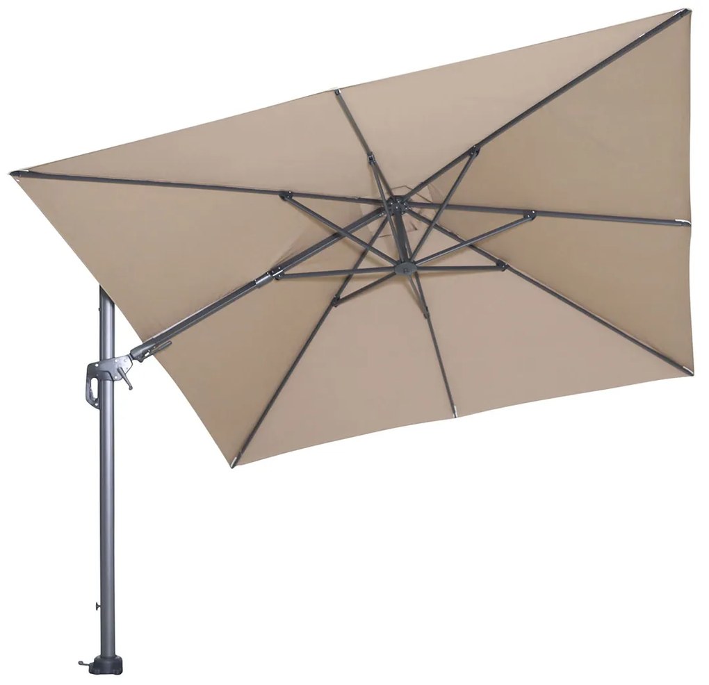 Garden Impressions Hawaii zweefparasol 300x300 cm - frame carbon black - doek taupe