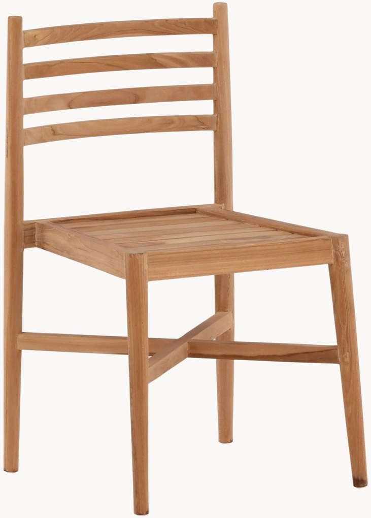 Stapelbare tuinstoel Kenya van teakhout, stapelbaar