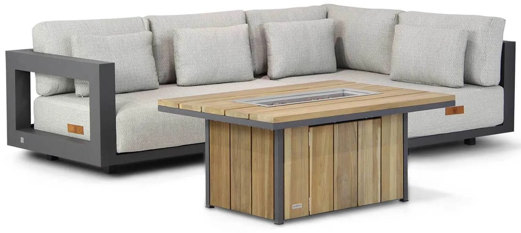 Hoek loungeset  Aluminium Grijs 4 personen 4 Seasons Outdoor Metropolitan/Lifestyle