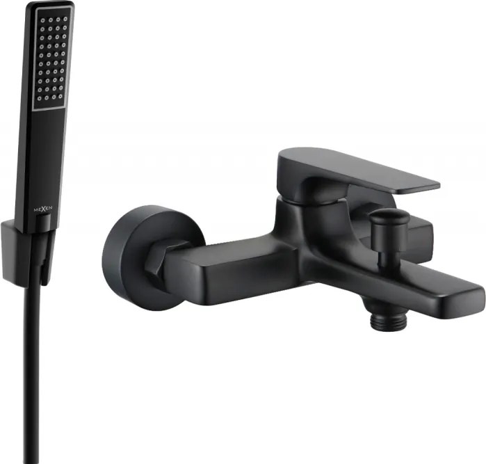 Mexen Lynx R72 badkraan met doucheset, zwart - 74593R72-70