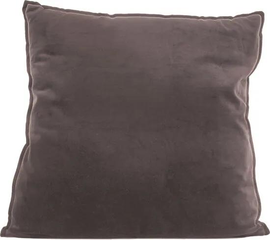 Cushion Luxurious XL square velvet warm grey