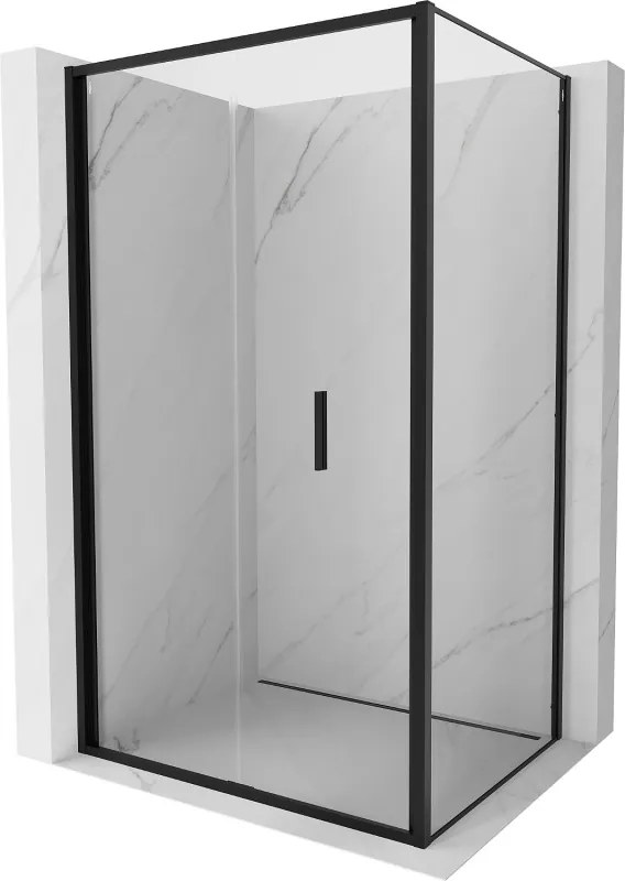 Mexen Exo vouwbare douchecabine 70 x 100 cm, transparant, zwart - 816-070-100-70-00