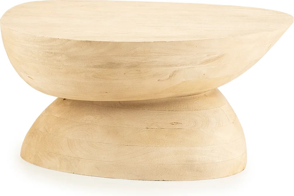 Salontafel Organisch Hout Naturel - 75 X 59cm.