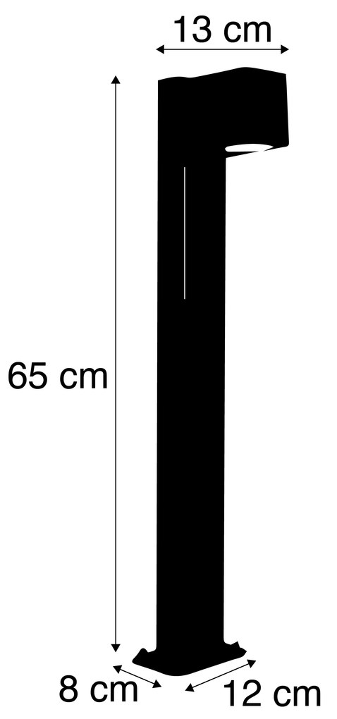 Smart staande buitenlamp roestbruin 65 cm IP44 incl. Wifi GU10 - Baleno